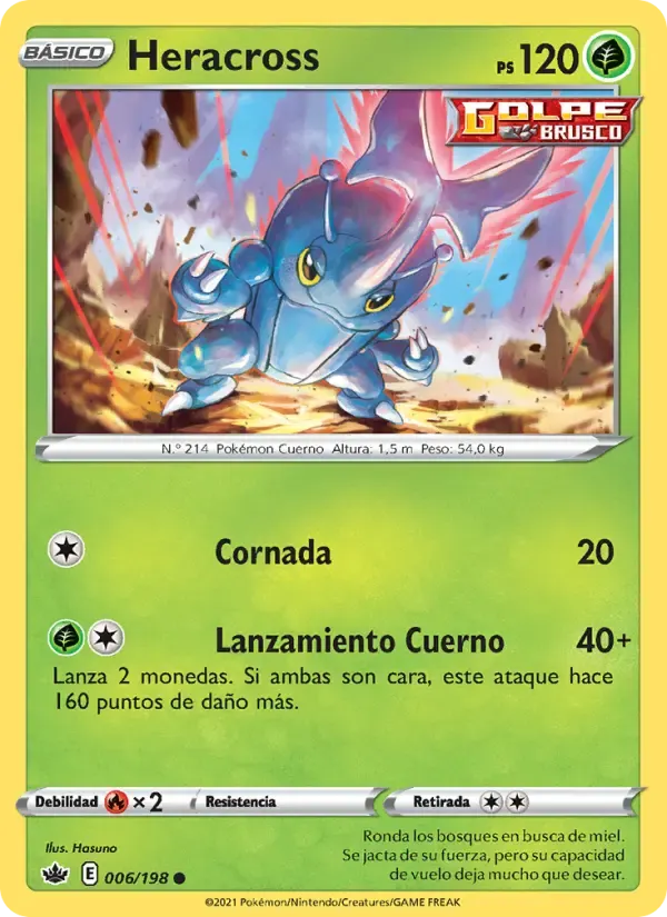 Heracross — Reinado Escalofriante 6 Spanish Pokémon card