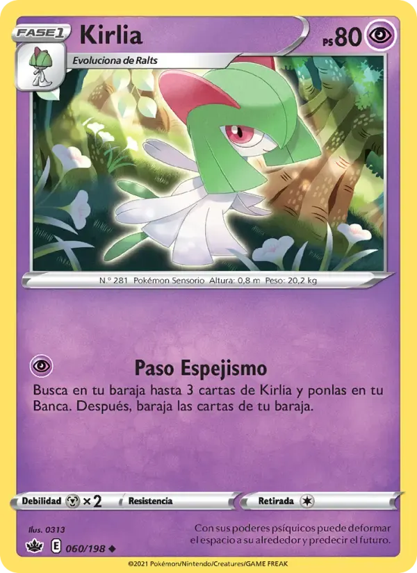 Kirlia — Reinado Escalofriante 60 Spanish Pokémon card