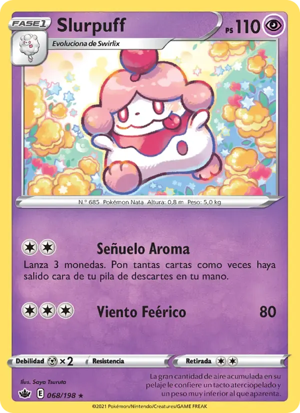 Slurpuff — Reinado Escalofriante 68 Spanish Pokémon card
