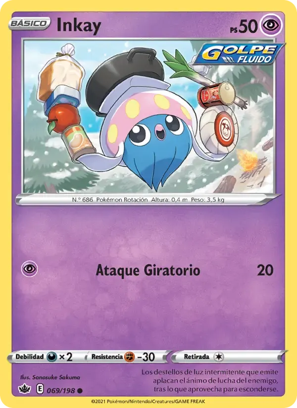 Inkay — Reinado Escalofriante 69 Spanish Pokémon card