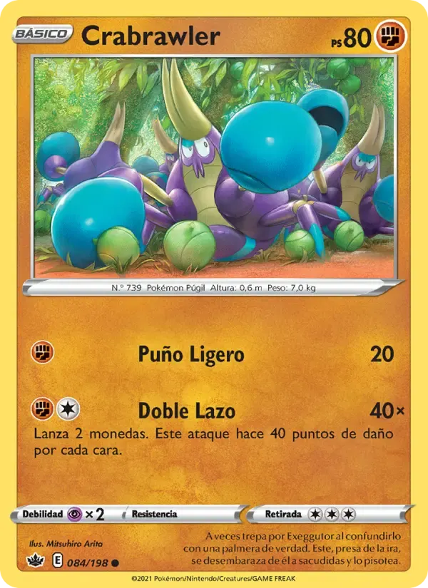 Crabrawler — Reinado Escalofriante 84 Spanish Pokémon card