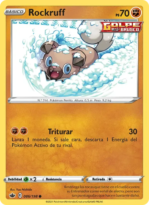 Rockruff — Reinado Escalofriante 86 Spanish Pokémon card