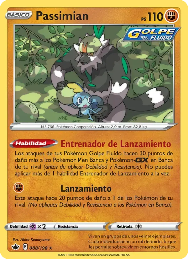 Passimian — Reinado Escalofriante 88 Spanish Pokémon card