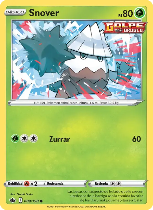 Snover — Reinado Escalofriante 9 Spanish Pokémon card