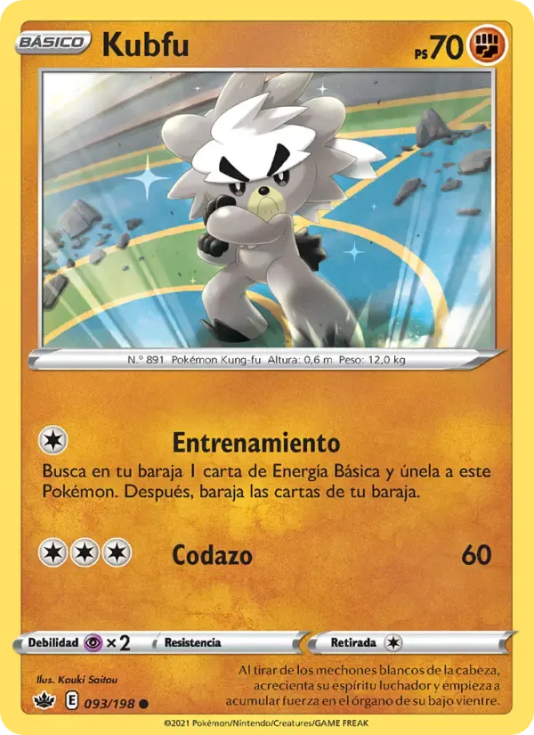 Kubfu — Reinado Escalofriante 93 Spanish Pokémon card