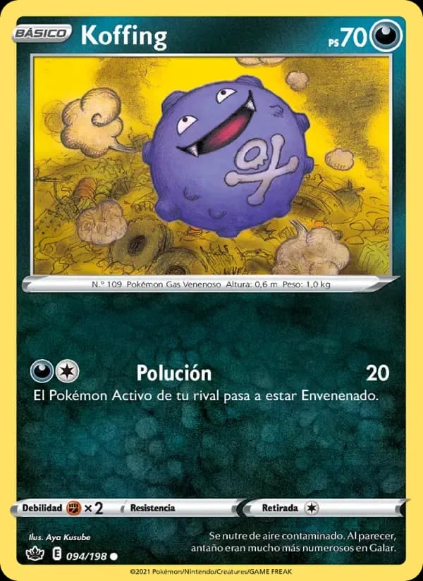 Koffing — Reinado Escalofriante 94 Spanish Pokémon card