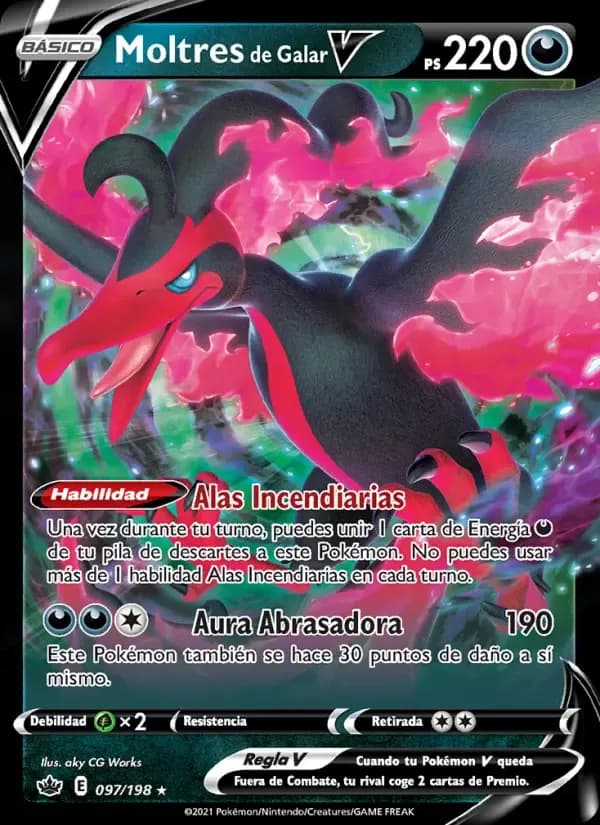 Moltres de Galar V — Reinado Escalofriante 97 Spanish Pokémon card