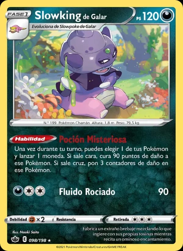 Slowking de Galar — Reinado Escalofriante 98 Spanish Pokémon card