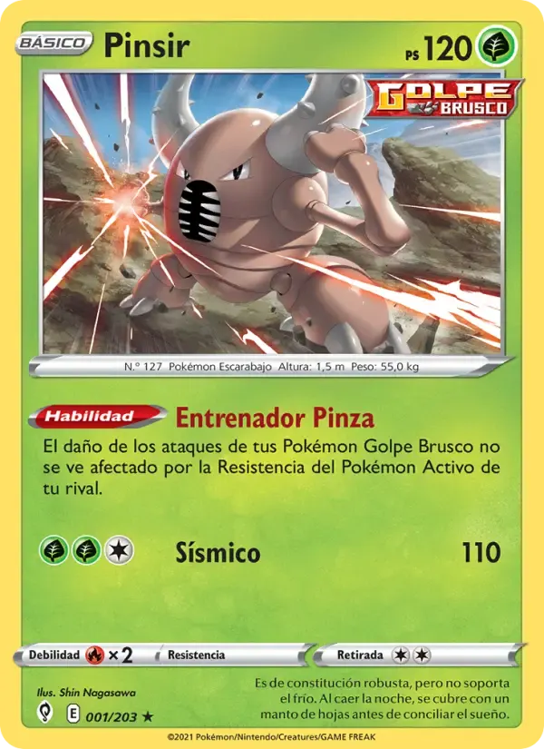 Pinsir — Cielos Evolutivos 1 Spanish Pokémon card