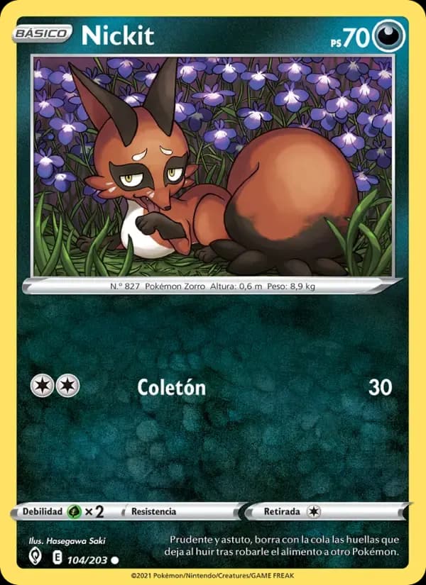 Nickit — Cielos Evolutivos 104 Spanish Pokémon card
