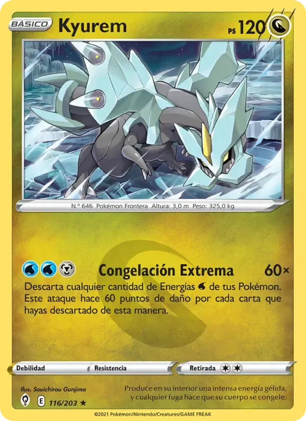 Kyurem — Cielos Evolutivos 116 Spanish Pokémon card