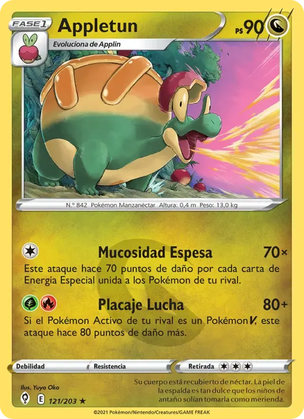 Appletun — Cielos Evolutivos 121 Spanish Pokémon card