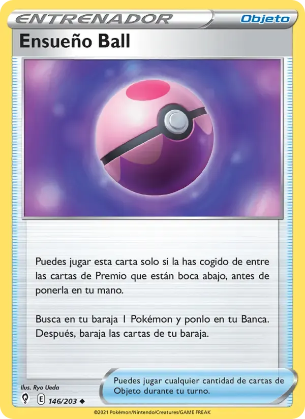 Ensueño Ball — Cielos Evolutivos 146 Spanish Pokémon card