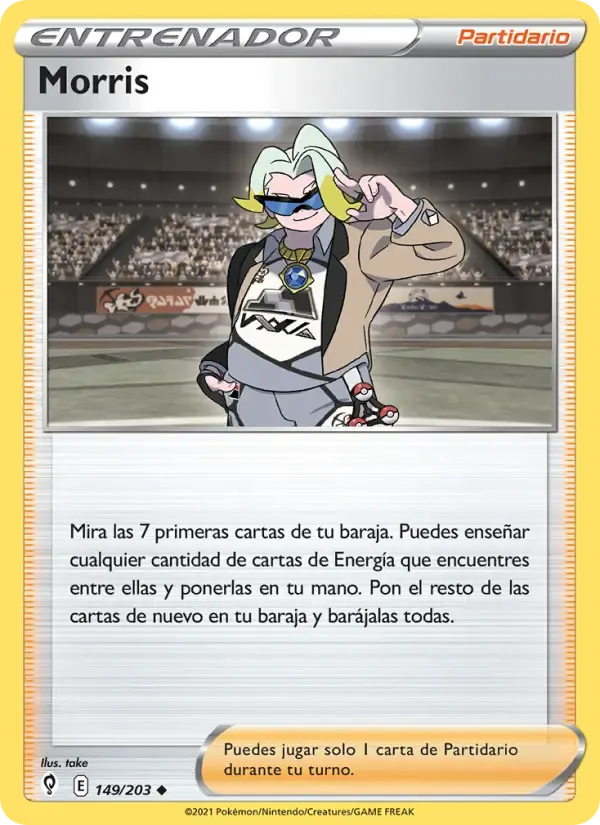 Morris — Cielos Evolutivos 149 Spanish Pokémon card