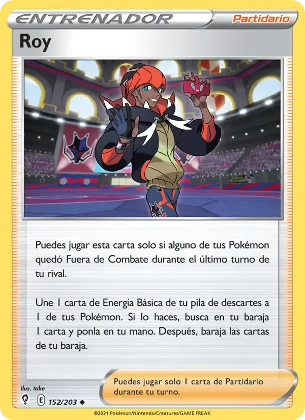Roy — Cielos Evolutivos 152 Spanish Pokémon card