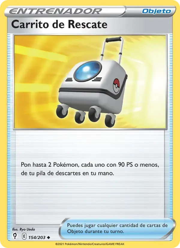 Carrito de Rescate — Cielos Evolutivos 154 Spanish Pokémon card