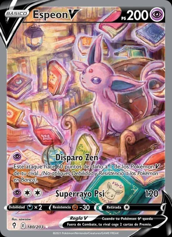 Espeon V — Cielos Evolutivos 180 Spanish Pokémon card