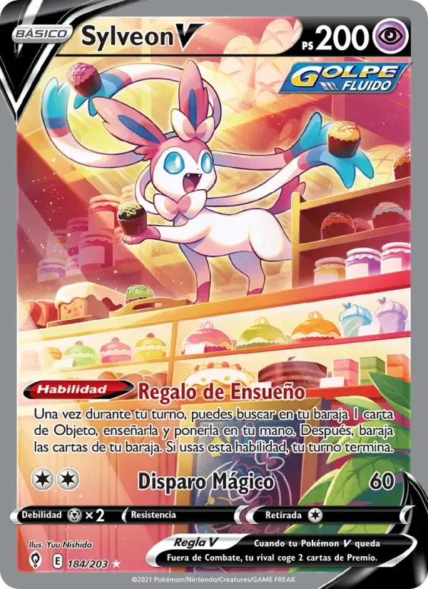 Sylveon V — Cielos Evolutivos 184 Spanish Pokémon card