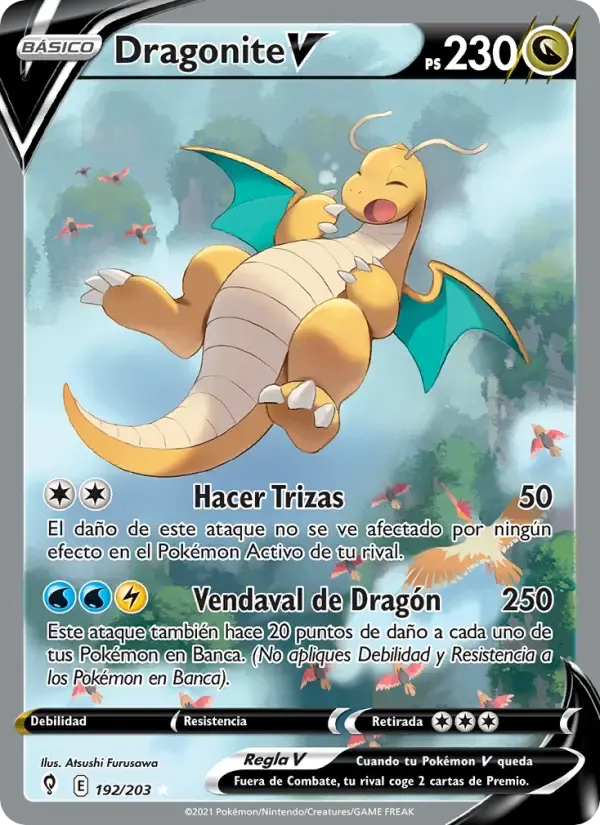 Dragonite V — Cielos Evolutivos 192 Spanish Pokémon card