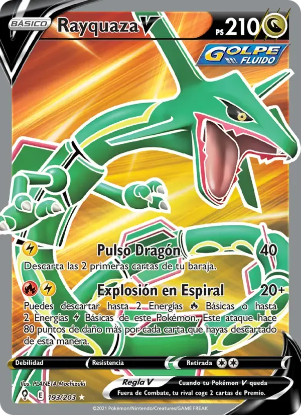 Rayquaza V — Cielos Evolutivos 193 Spanish Pokémon card