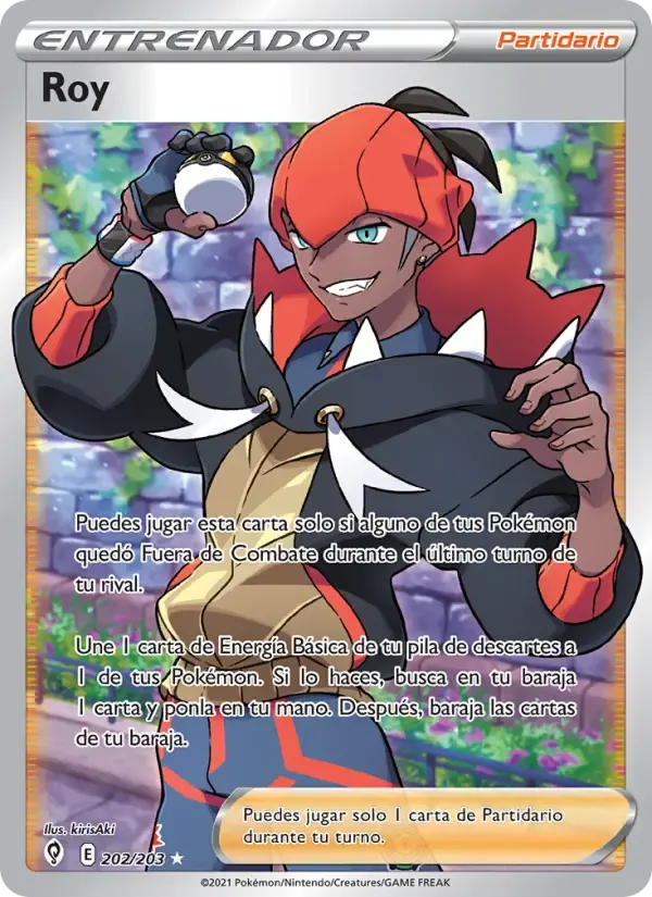 Roy — Cielos Evolutivos 202 Spanish Pokémon card