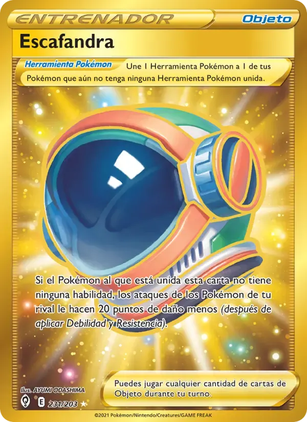 Escafandra — Cielos Evolutivos 231 Spanish Pokémon card
