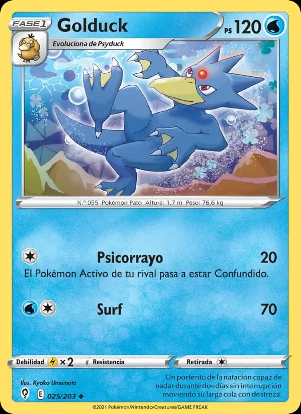 Golduck — Cielos Evolutivos 25 Spanish Pokémon card