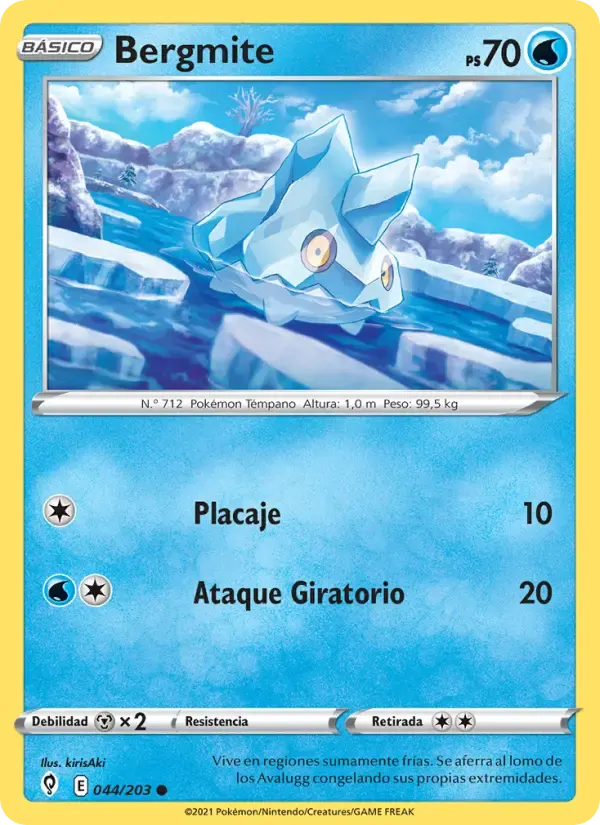 Bergmite — Cielos Evolutivos 44 Spanish Pokémon card