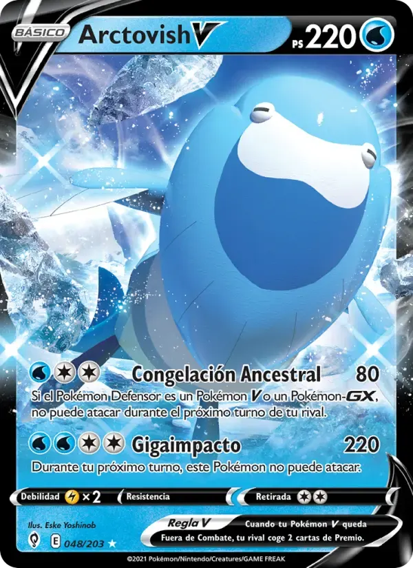 Arctovish V — Cielos Evolutivos 48 Spanish Pokémon card