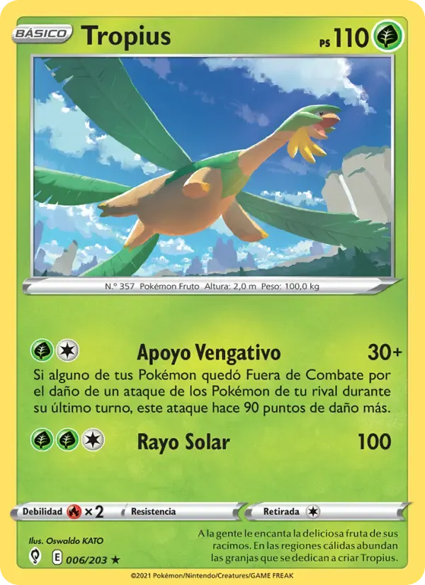 Tropius — Cielos Evolutivos 6 Spanish Pokémon card