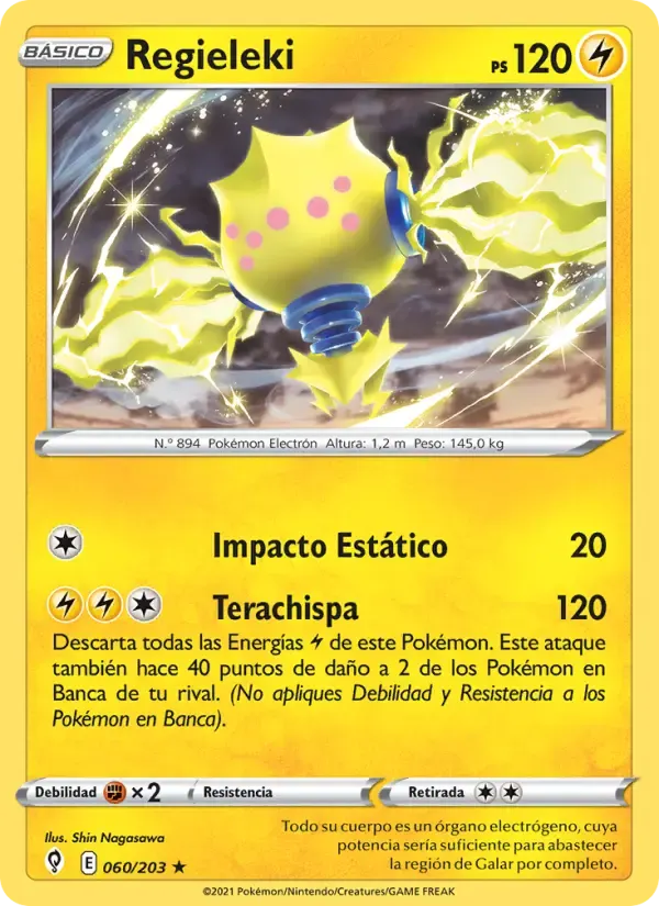 Regieleki — Cielos Evolutivos 60 Spanish Pokémon card
