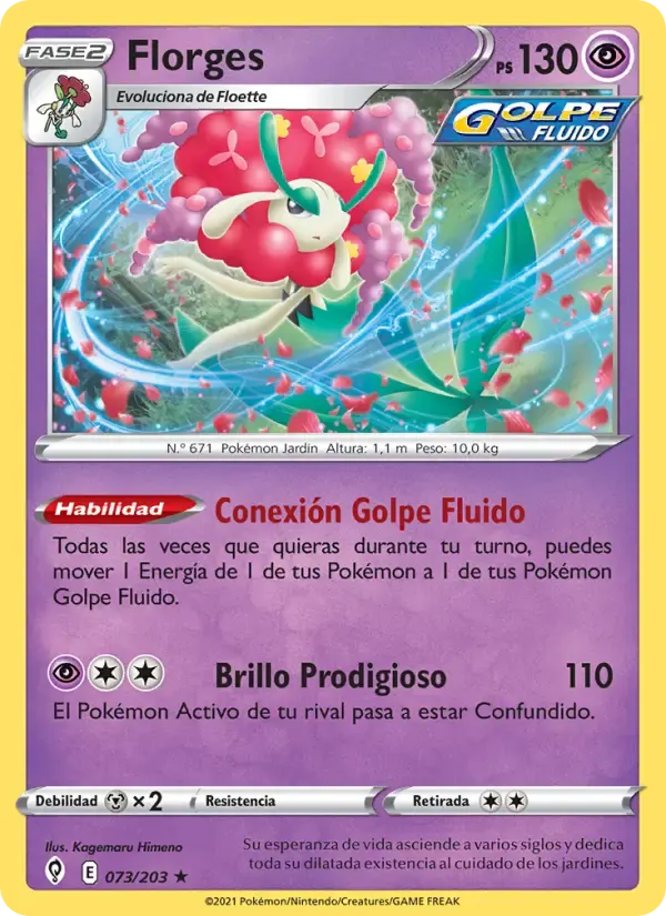Florges — Cielos Evolutivos 73 Spanish Pokémon card