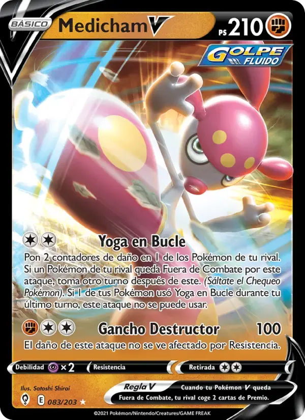 Medicham V — Cielos Evolutivos 83 Spanish Pokémon card