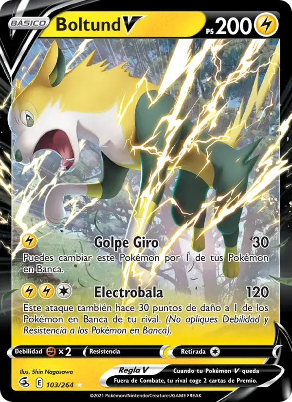 Boltund V — Golpe Fusión 103 Spanish Pokémon card