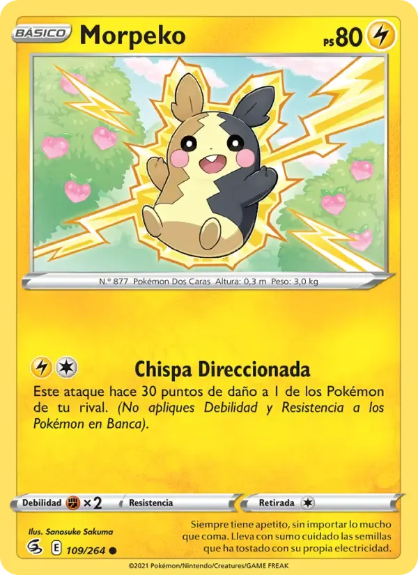 Morpeko — Golpe Fusión 109 Spanish Pokémon card