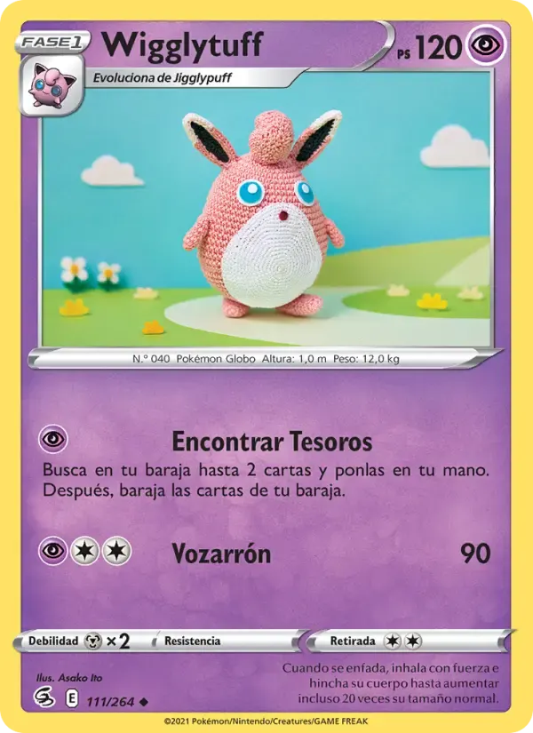 Wigglytuff — Golpe Fusión 111 Spanish Pokémon card
