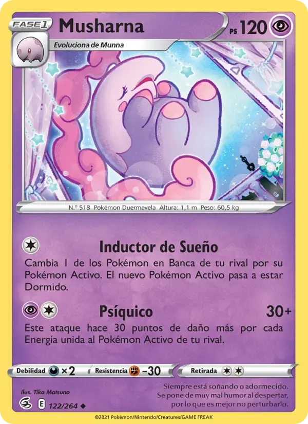 Musharna — Golpe Fusión 122 Spanish Pokémon card