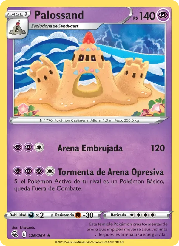 Palossand — Golpe Fusión 126 Spanish Pokémon card