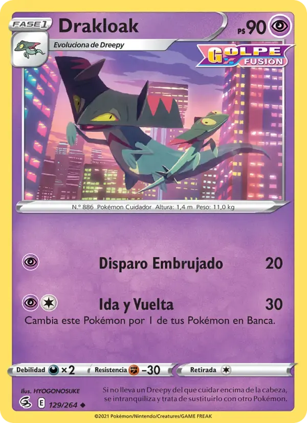 Drakloak — Golpe Fusión 129 Spanish Pokémon card