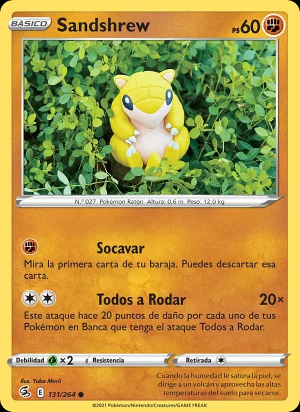 Sandshrew — Golpe Fusión 131 Spanish Pokémon card
