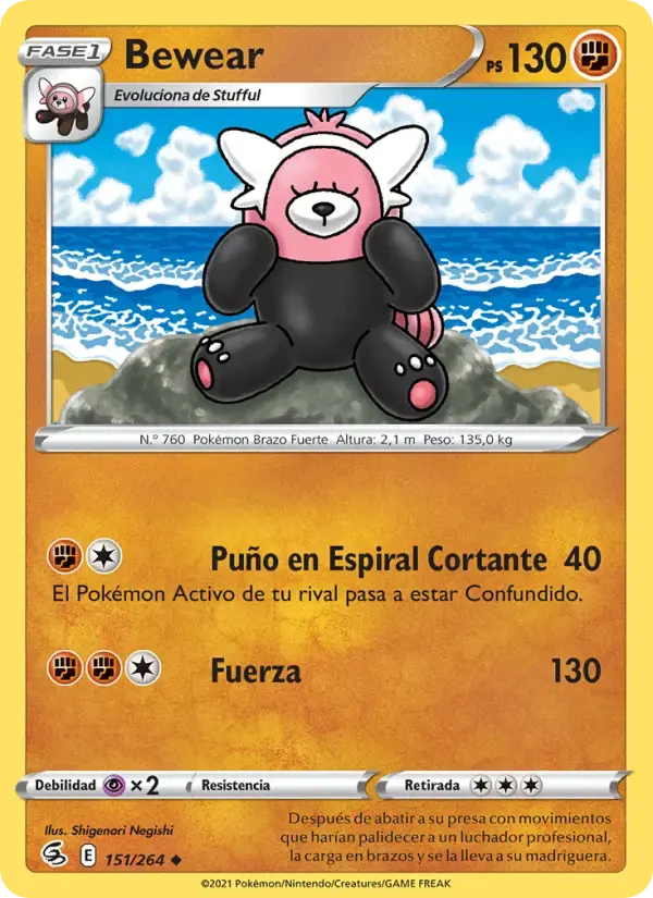 Bewear — Golpe Fusión 151 Spanish Pokémon card