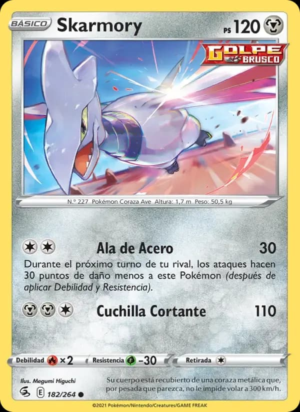 Skarmory — Golpe Fusión 182 Spanish Pokémon card