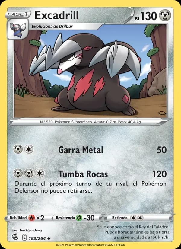Excadrill — Golpe Fusión 183 Spanish Pokémon card
