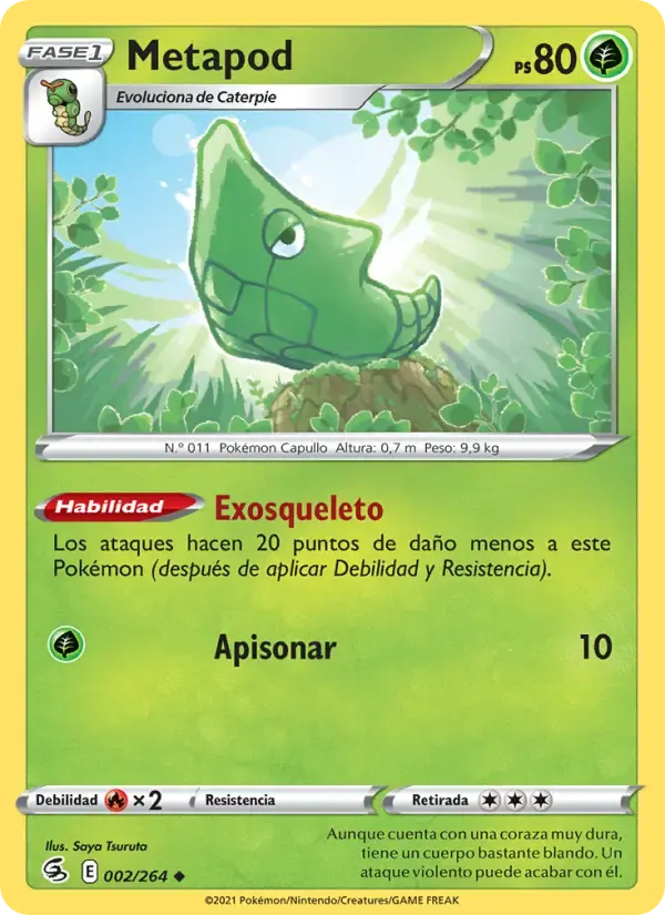 Metapod — Golpe Fusión 2 Spanish Pokémon card