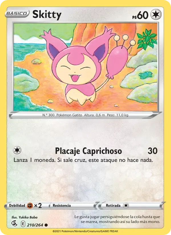 Skitty — Golpe Fusión 210 Spanish Pokémon card