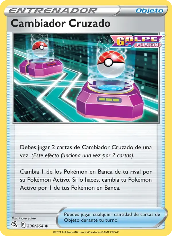 Cambiador Cruzado — Golpe Fusión 230 Spanish Pokémon card