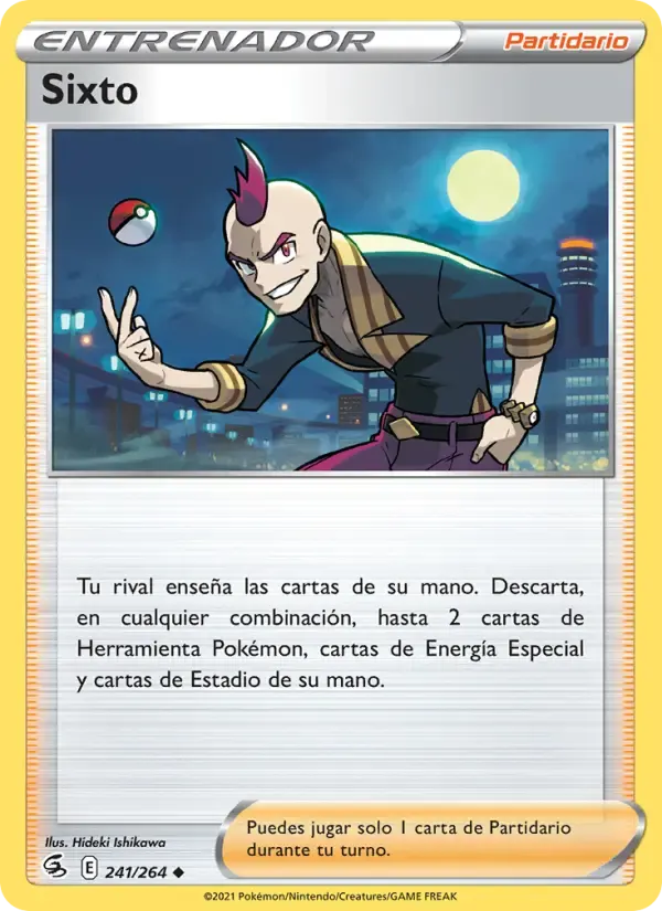 Sixto — Golpe Fusión 241 Spanish Pokémon card