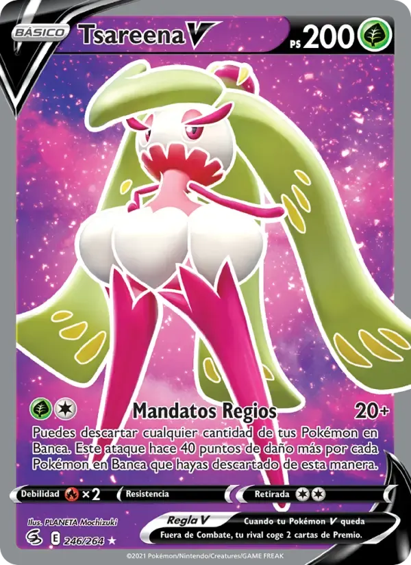 Tsareena V — Golpe Fusión 246 Spanish Pokémon card