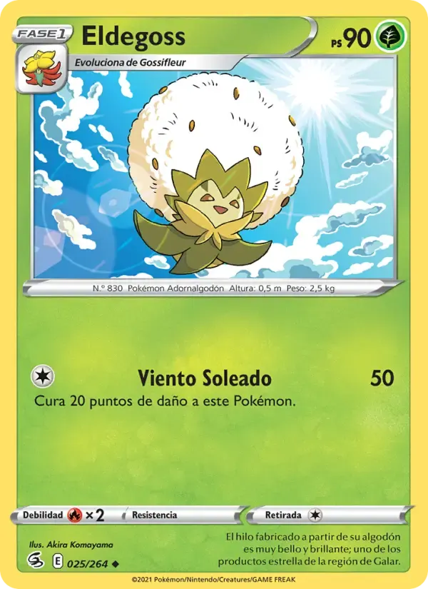 Eldegoss — Golpe Fusión 25 Spanish Pokémon card