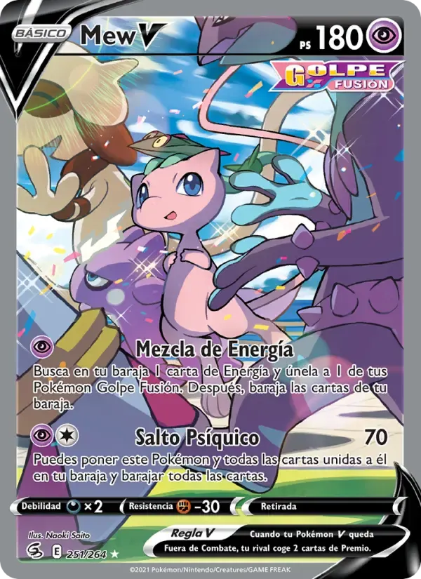 Mew V — Golpe Fusión 251 Spanish Pokémon card
